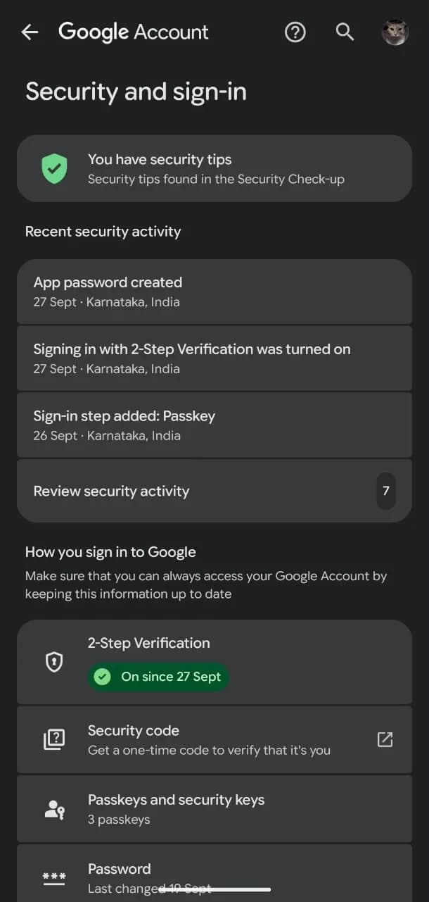 Step 2: Checking 2-Step Verification status