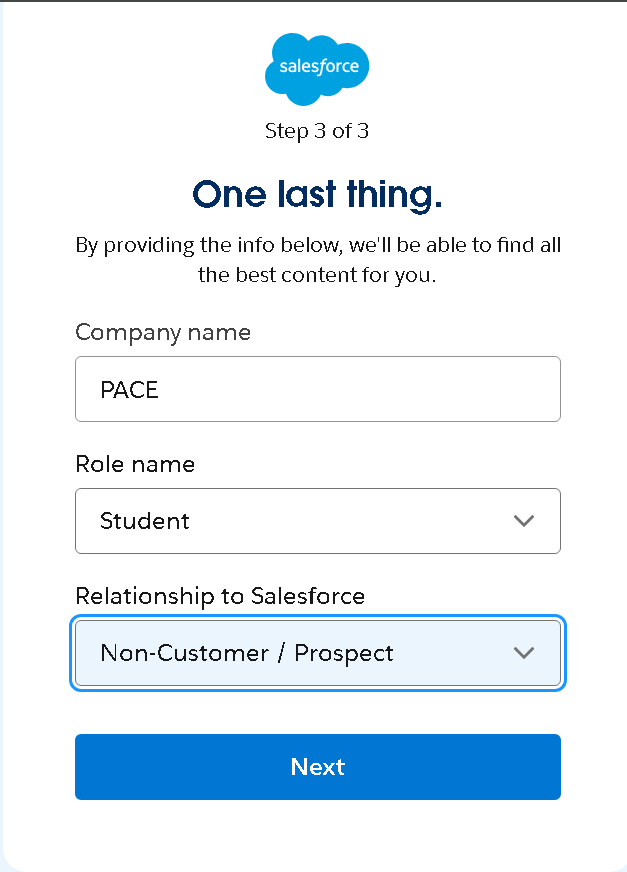 Salesforce Registration 3